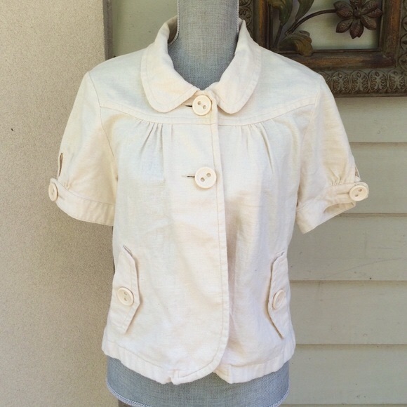 🎀Sashimi Vintage Beige Jacket . Linen, cotton - Picture 3 of 6